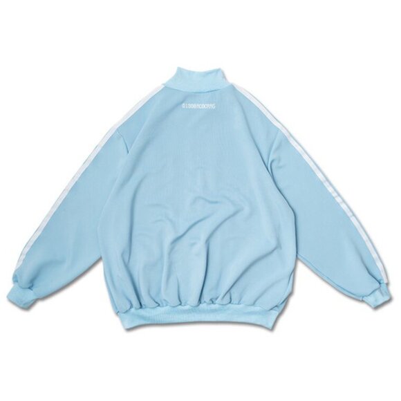 NEW ACDC RAG - Game Over Pastel Blue Jersey Oversized Jacket - Picture 2 of 8